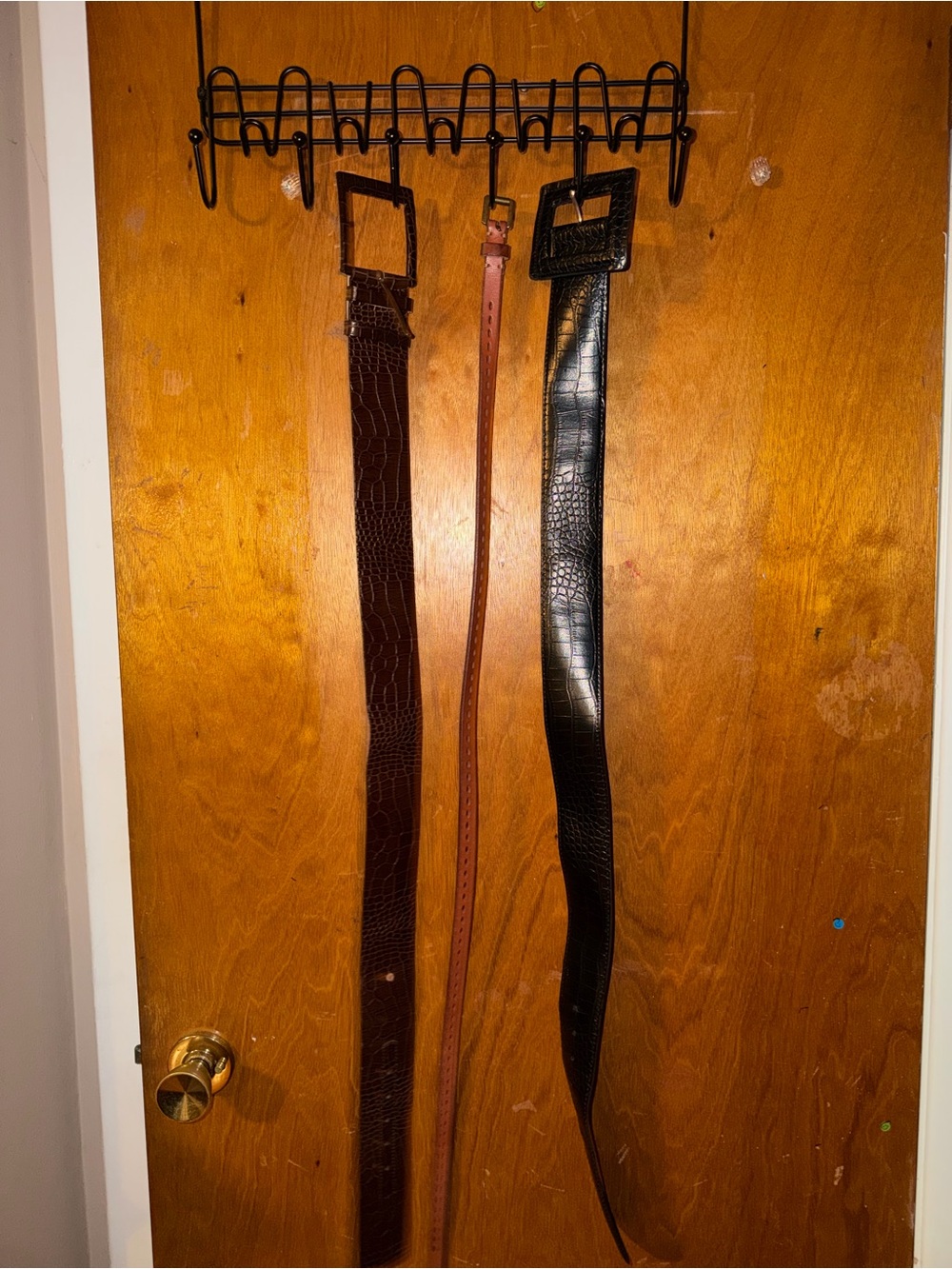 & Other Stories Trio Leather Belts in Black, Brown and Tan